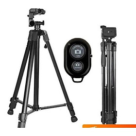 Mua Chân đế Tripod cho điện thoại và máy ảnh 3366 cao cấp - Tặng kèm remote Bluetooth (Giao màu ngẫu nhiên)