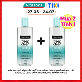 Nước Tẩy Trang Neutrogena Deep Clean Micellar Purifying Water Làm Sạch Da 400ml