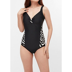 Áo Tắm Nữ 1 Mảnh monokini Họa tiết Sọc Đen Trắng 2 Bên Eo