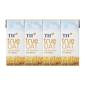 Lốc sữa yến mạch vị tự nhiên TH true OAT 180ml x 4