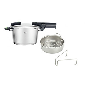 ÁP SUẤT FISSLER VITAQUICK GREEN 4,5L MODEL 2021 KÈM XỬNG HẤP Hàng Chính Hãng