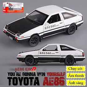 Mô hình xe toyota AE86 KAVY bằng hợp kim có nhạc và đèn chạy cót mở được