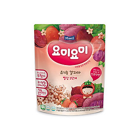Bánh gạo ăn dặm Organic Yummy Yummy Red Stage 2 vị Dâu và Khoai lang 25g