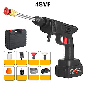 Máy Rửa Xe Mini Dùng Pin 48VF Cầm Tay Đa Năng Súng Xịt Tạo Bọt Tuyết Phù Hợp Rửa Xe Ôtô Xe Máy Phun Xịt Trừ Sâu