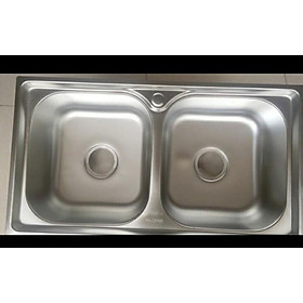 Mua COMBO CHẬU RỬA CHÉN INOX 304  2 HỘC 90*50 BỘ XẢ PHI 140 VÒI RỬA CHÉN INOX 304 + DÂY CẤP NƯỚC NHỰA