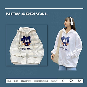 Áo Khoác Hoodie CAT Form Rộng Vải Nỉ Bông Dày Dặn Unisex