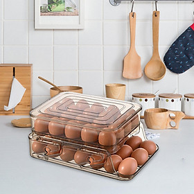 Egg Fresh Storage Box Transparent with Lid for Kitchen Egg Storage Rack