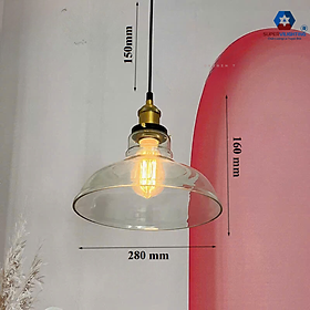 Mua Đèn thuỷ tinh đui đồng thả trần trang trí phòng khách SuperVilighting màu chà decor quán