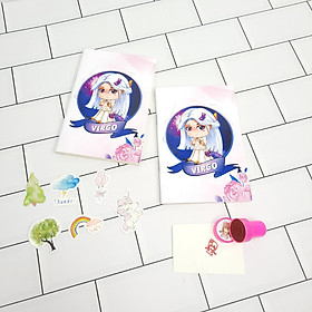 Bộ Sưu Tập Cá Tính Cung Hoàng Đạo Gồm 2 Sổ Tay Và 1 Con Dấu Tặng Kèm 6 Sticker Mini Mẫu Ngẫu Nhiên - xử nữ