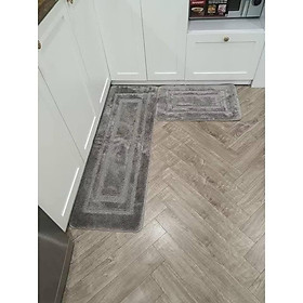 Mua Thảm Bếp  Chùi Chân Lông Cừu Hàng Dày Đẹp  Chống Trượt Nhập Khẩu Cao Cấp - set 2 tấm ( 1 dài + 1 ngắn)