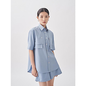 Set sơ mi túi hộp kèm quần đùi 2 màu SET015