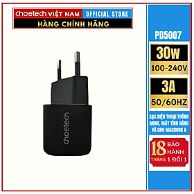 Mua Củ sạc nhanh Type C 30w Choetech PD5007 (Hàng chính hãng)