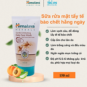 Sửa Rửa Mặt Tẩy Tế Bào Chết Hằng Ngày Ngừa Mụn Đầu Đen Himalaya Herbals (150ml)