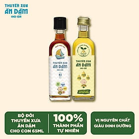 Combo 2 Chai Nước Mắm Nhĩ Thuyền Xưa Ăn Dặm (65ml) & Dầu Mè Ăn Dặm Cho Trẻ Em (65ml)