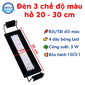 Đèn bể cá LED ĐỔi MÀU 4 dãy led cho hồ cá cảnh