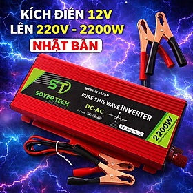 Inverter Hàng Nhật 2200W 12V–220V – Sóng Sin Chuẩn, Dùng Máy Bơm, Quạt, Tivi
