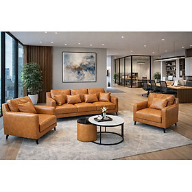 Sofa văn phòng Juno Sofa office 01 băng, 2 ghế đơn và bàn