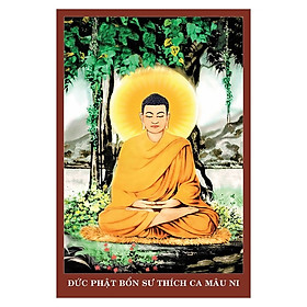 Hình phật giáo trang trí tường mẫu Phật thích ca ngồi dưới gốc cây bồ đề, Tranh Phật Giáo Thích Ca Mâu Ni Phật 2507