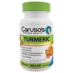 Carusos Natural Health One a Day Turmeric 50 Tablets