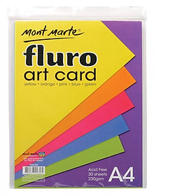 Giấy Màu Thủ Công Fluro Art Card A4