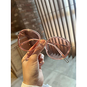 Kính mát nữ Mắt tròn màu hồng