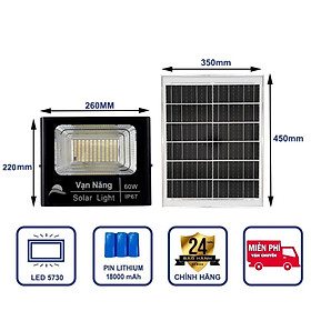 Đèn pha năng lượng mặt trời Vạn Năng Solar 60W