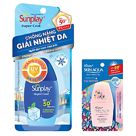 Sữa Chống Nắng Giải Nhiệt Da Sunplay Super Cool SPF50+, PA++++ (30g) + Tặng Sữa chống nắng hằng ngày Sunplay Skin Aqua
