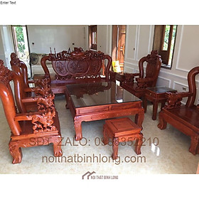 Mua Bộ bàn ghế gỗ phòng khách kiểu louis pháp gỗ hương đá