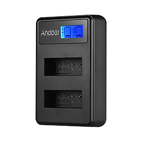 Bộ Sạc Pin USB Màn Hình LCD Andoer LCD2-LPE12 Cho Pin Máy Ảnh Canon LP-E12 Rebel SL1, EOS-M, EOS M2, EOS M10, EOS M50 EOS M100
