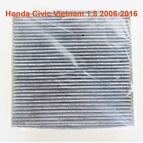 Lọc gió điều hòa Than hoạt tính AC881C dành cho xe Honda Civic Việt Nam 1.8 2006, 2007, 2008, 2009, 2010, 2011, 2012, 2013, 2014, 2015, 2016 80292-SEC-A01