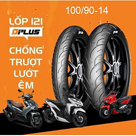 Lốp xe máy DPLUS 100 90-14 bánh sau xe SH MODE không ruột, PCX-Honda