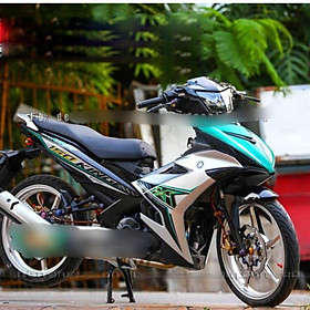 Tem rời exciter 150 trắng xanh mxking- decal huyentran