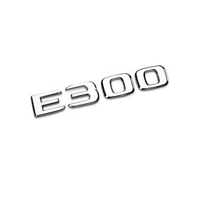 Decal tem chữ Inox dán đuôi xe ô tô Mercedess E200 và E300