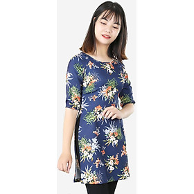 Áo dài cách tân nữ ADV1711HOA1 họa tiết hoa lá