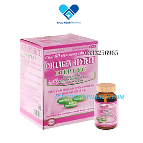 Viên uống đẹp da Collagen Roxtech Diệp Lục tăng nội tiết tố - Chai 60 viên