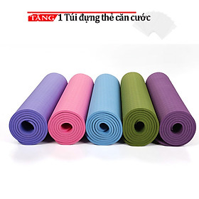 Thảm yoga tập tại nhà VN - EVA 1 lớp 6mm chống trượt ( giao màu ngẫu nhiên ) HG95 Tặng túi đựng thẻ cắn cước