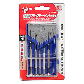 Mua Bộ Tua Vít Sửa Đồng Hồ - Mắt Kính Conso 6 Chi Tiết Có Nhíp CS-1004