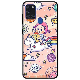 Ốp lưng dành cho Samsung A21 - A21s - A31 mẫu Cô Gái Cưỡi Ngựa