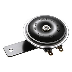 3" Mini Super Loud Universal Electric Metal Horn Waterproof 12V 105db Motorcycle Black horn