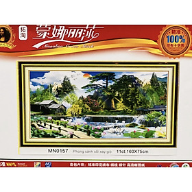 Mua Tranh thêu chữ thập  tranh thêu kín Phong cảnh cối xoay gió MN0157  kích thước 150 x 70 cm