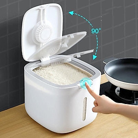 Thùng Đựng Gạo Cao Cấp MINIIN 5kg & 10kg - Thùng Đựng Gạo Nắp Đậy Thông Minh, Thiết Kế Hiện Đại & Đẹp Mắt, Chất Liệu ABS &PP An Toàn Chống Nước, Chống Ẩm Mốc, Mối Mọt - Hàng Nhập Khẩu - 5kg