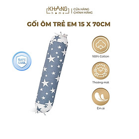 Gối Ôm Trẻ Em Cao Cấp Khang Home Êm Ái Cho Bé Ngủ Ngon Size 15x70cm