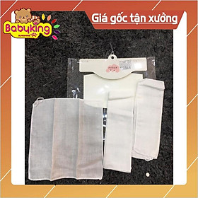 Khăn sữa em bé vải lưới trắng 1224, chất liệu cotton 100% , thương hiệu Aiueo Nhật Bản.