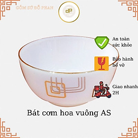 Mua Bộ 6 bát ăn cơm Sứ Mỹ Thủy Tinh Ngọc cao cấp siêu nhẹ  an toàn  không chì không tạp chất Shop cam kết sản phẩm như hình 100% video quay thực tế