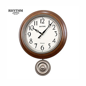 Đồng hồ treo tường Nhật Bản Rhythm CMJ549NR06 Kt 37.2 x 49.4 x 8.0cm, 1.4kg Vỏ gỗ. Dùng Pin