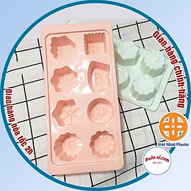 Mua Khay đá  khuôn thạch 8 viên (MS 6921) Việt Nhật nhựa dẻo làm thạch rau câu  khay chia ăn dặm cho bé 01236