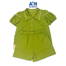 Bộ quần áo ngắn cho mẹ Xanh golf đũi xước - AICDMEI3QI1X - AIN Closet