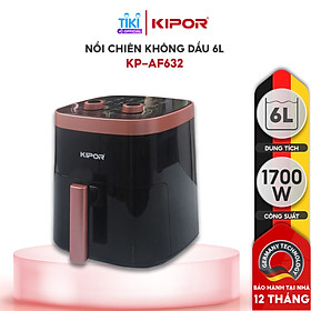 Mua Nồi chiên không dầu KIPOR KP-AF632 - 6L - Điều khiển cơ  công nghệ đối lưu khí nóng 4D - Phủ chống dính cao cấp - Hàng chính hãng