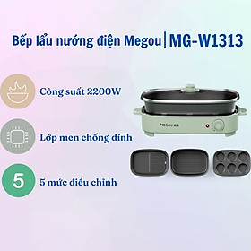 Mua Nồi lẩu nướng điện đa năng 3 khay MG-W1313 công suất 1200W - Hàng nhập khẩu