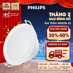 Bộ Đèn PHILIPS LED Âm Trần MESON IO Thế Hệ Mới - 5W 7W 9W 13W